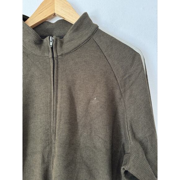 NWOT Halara Ribbed Stand Collar Long Sleeve Zipper Jacket Chestnut Stripe Large - Picture 6 of 9